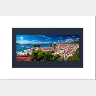 Skiathos town panorama Posters and Art